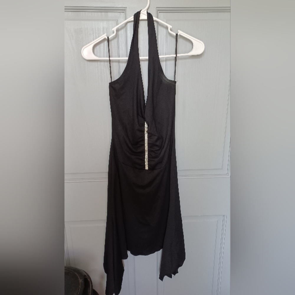 Handkerchief Hem Halter Dress